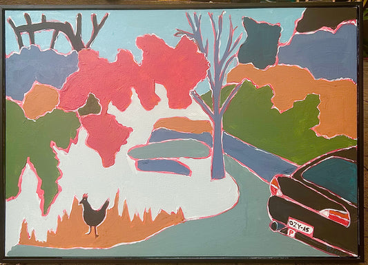 Black Car and Chicken